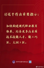 习近平：加快构建现代职业教育体系 培养更多高素质技术技能人才能工巧匠大国工匠 - 广播电视