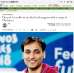 《印度教徒报》：迪帕克·卡布拉成为印度首位奥运会体操裁判 - 广播电视