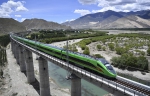 2022年6月22日，复兴号列车行驶在西藏山南境内。 - 广播电视