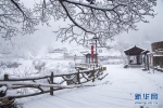 山西芦芽山悬空村迎来春雪 - 太原新闻网