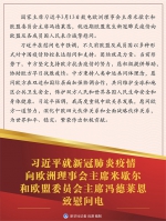 习近平就新冠肺炎疫情向欧洲理事会主席米歇尔和欧盟委员会主席冯德莱恩致慰问电 - 广播电视