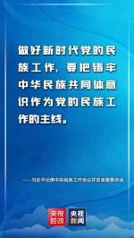 金句来了！习近平：推动新时代党的民族工作高质量发展 - 广播电视